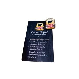 Certified Angus Beef Logo Lapel Pin with Backing Card Promotional Pin